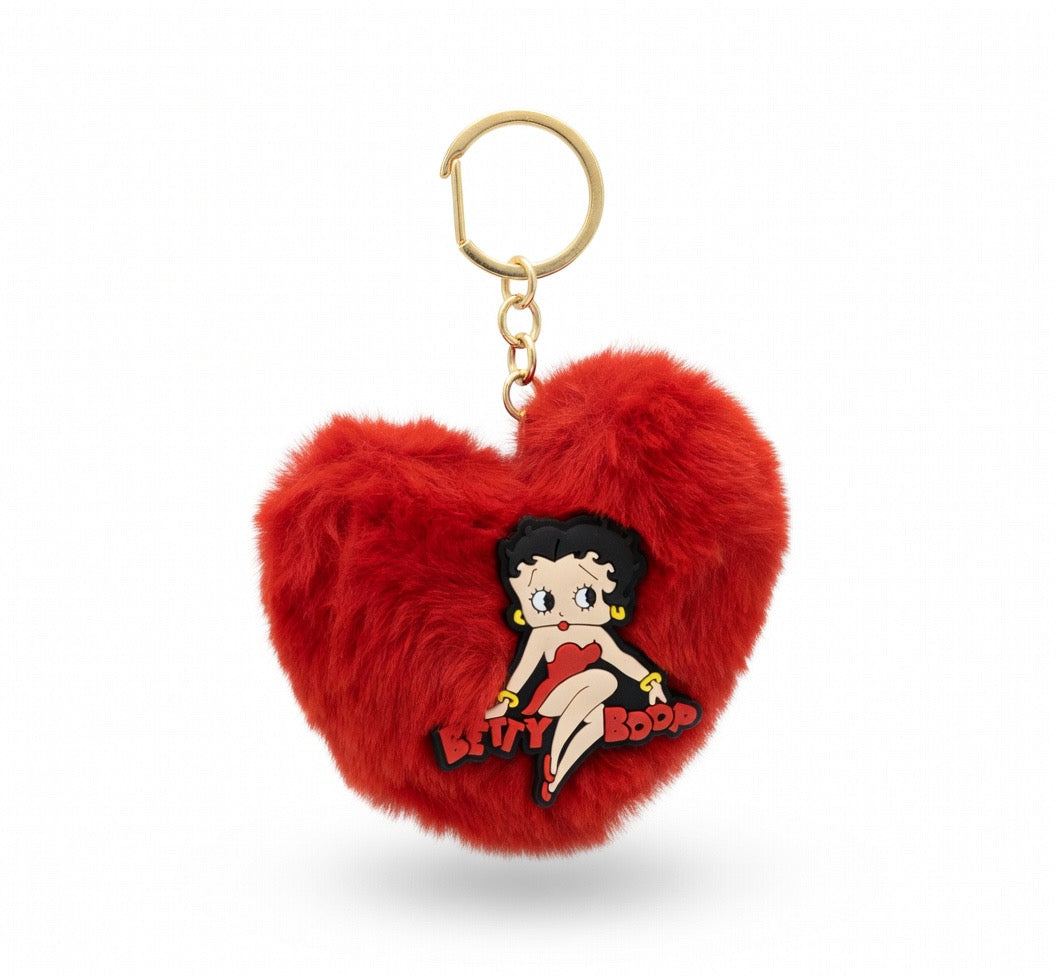 Red Puffy Heart Keychain