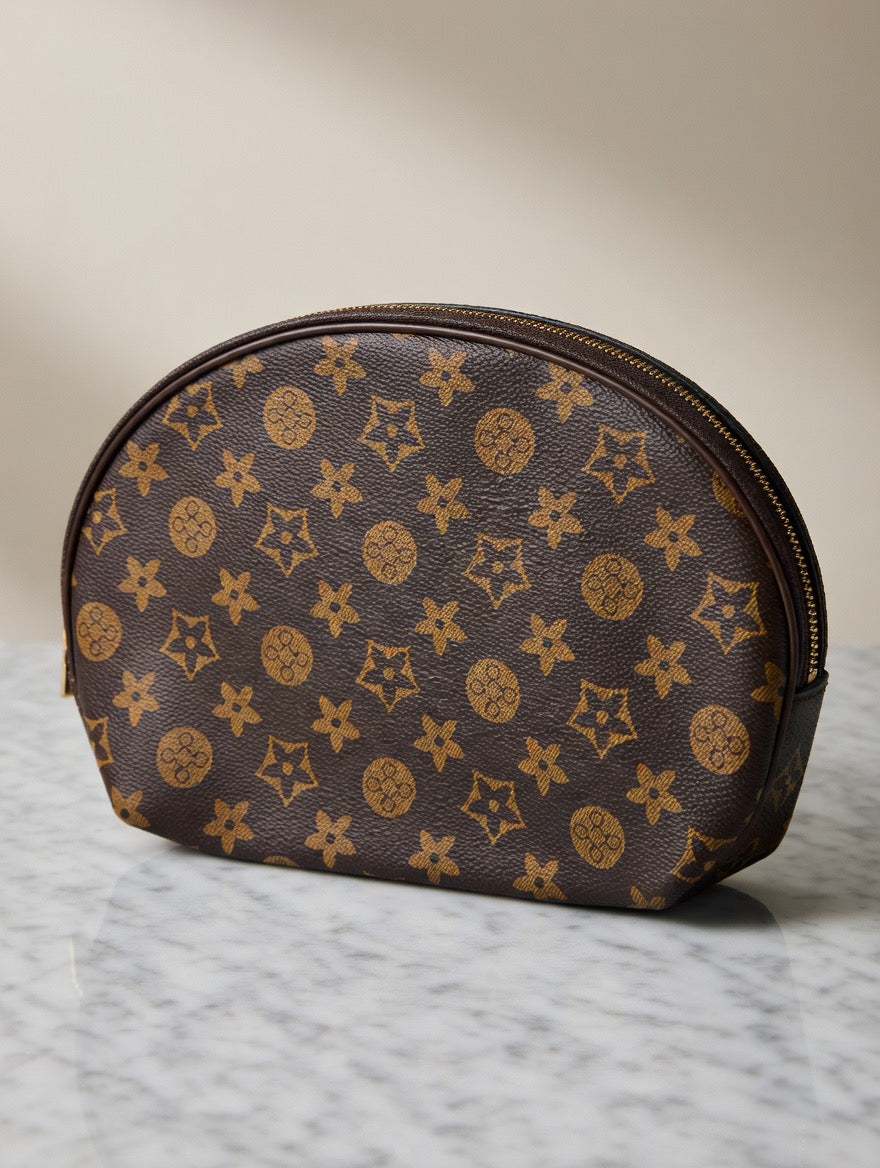 🤎 Brown Monogram Makeup Bag ✨